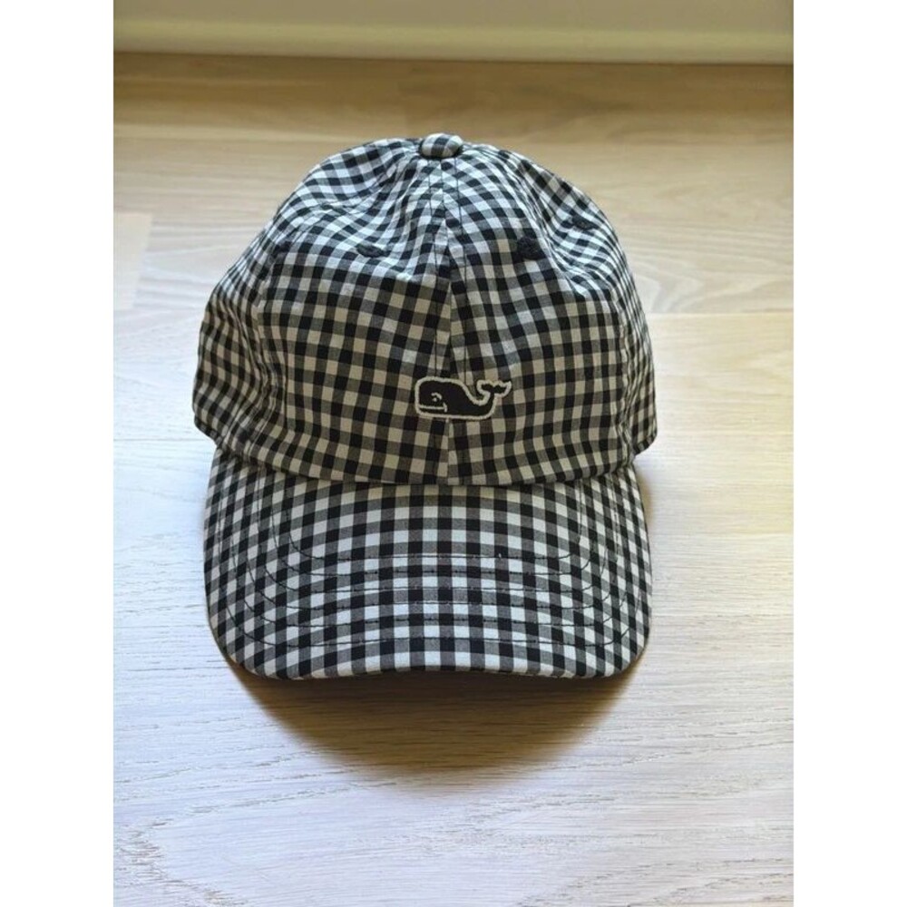 Vineyard Vines youth black gingham hat